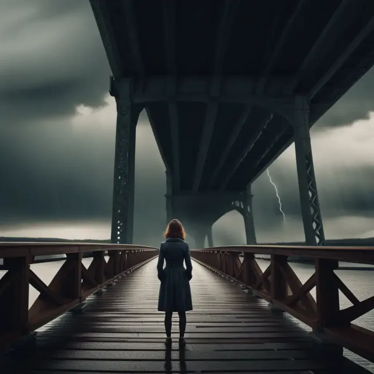 Visual representation of "cross that bridge when you come to it" - Deal with a problem only when it happens, not worrying about it in advance.