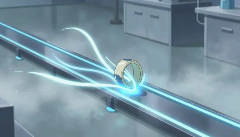 Visual representation of "superconductivity" - A physical property where a material can conduct electricity without resistance.