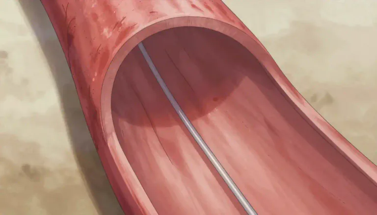 Visual representation of "lumen" - The inside space in a tube, such as blood vessel or part of the body
