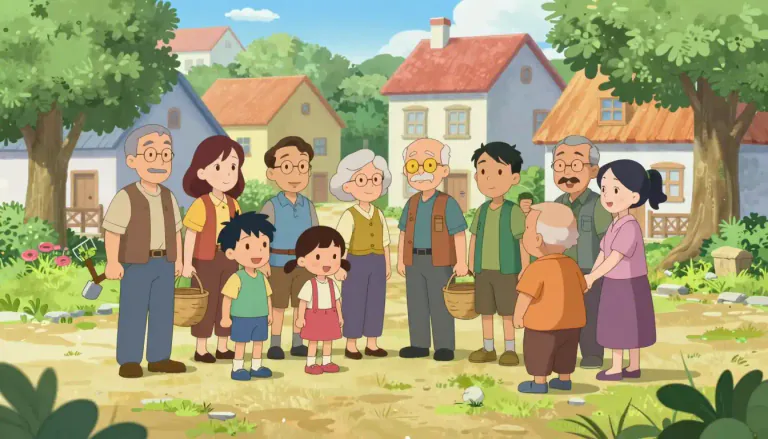Visual representation of "community" - A group of people living in the same place or having a particular characteristic in common.