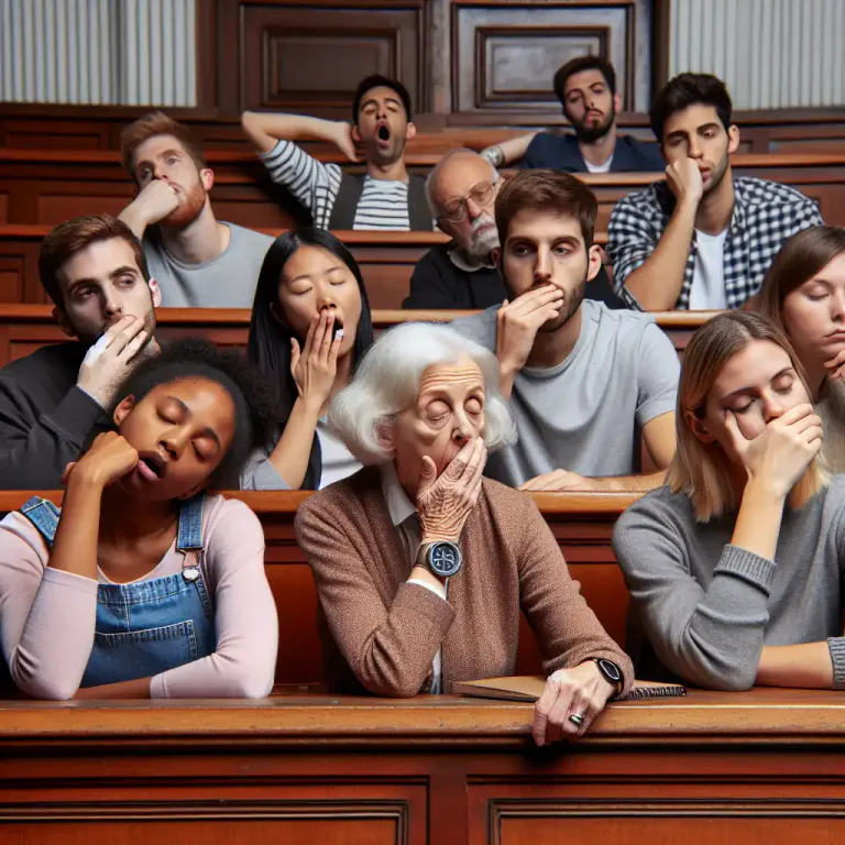 Visual representation of "stodgy" - Lacking interest or excitement, usually describes people or things.