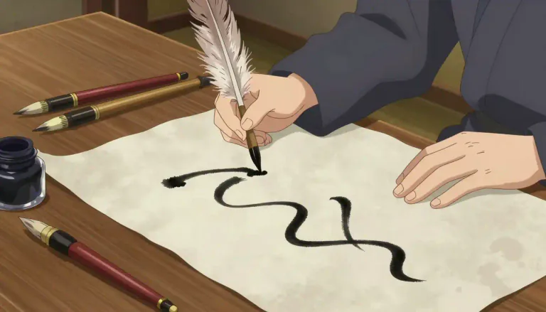 Visual representation of "calligrapher" - A person who is skilled in calligraphy, which is the art of writing beautifully.