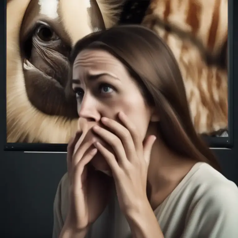 Visual representation of "feel sick" - To be disgusted or repulsed by something