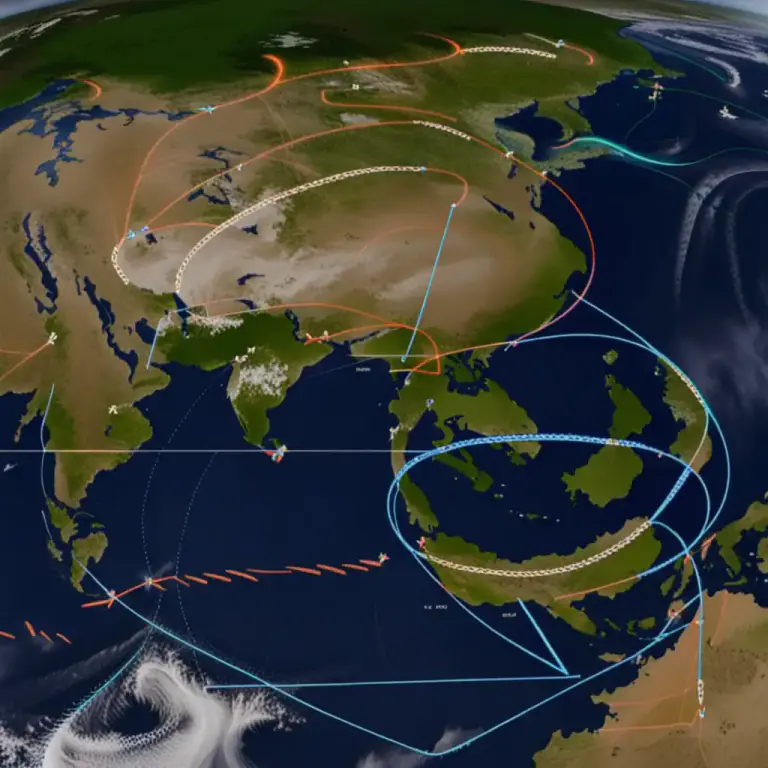 Visual representation of "parallel" - An imaginary line around the Earth at a particular degree of latitude