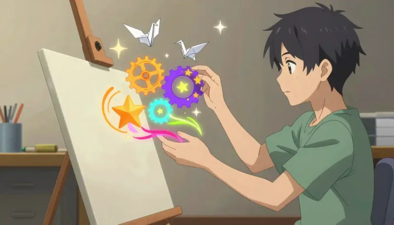 Visual representation of "creativity" - The ability to make new things or think of new ideas.