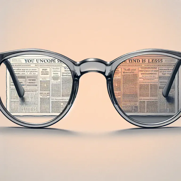 Visual representation of "perspective" - For a piece of news or story, which aspects are highlighted or neglected.