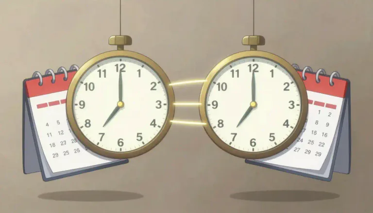 Visual representation of "sync" - To make things happen or work at the same time and speed