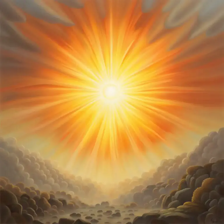Visual representation of "aureole" - A circle of light or brightness surrounding something, especially as depicted in art