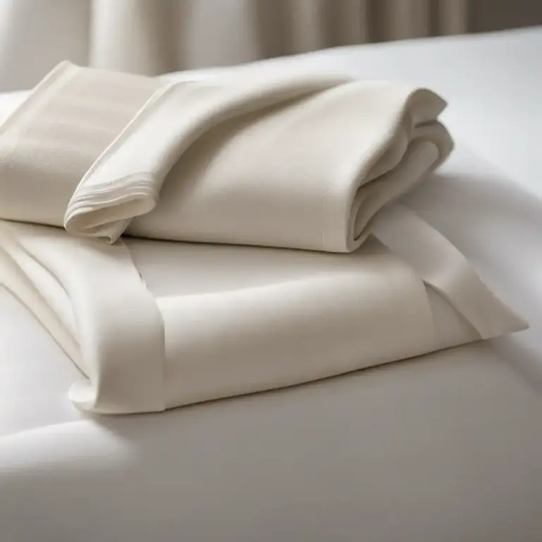 Visual representation of "linen" - Items such as sheets, tablecloths, or towels that are made from linen or a similar fabric.