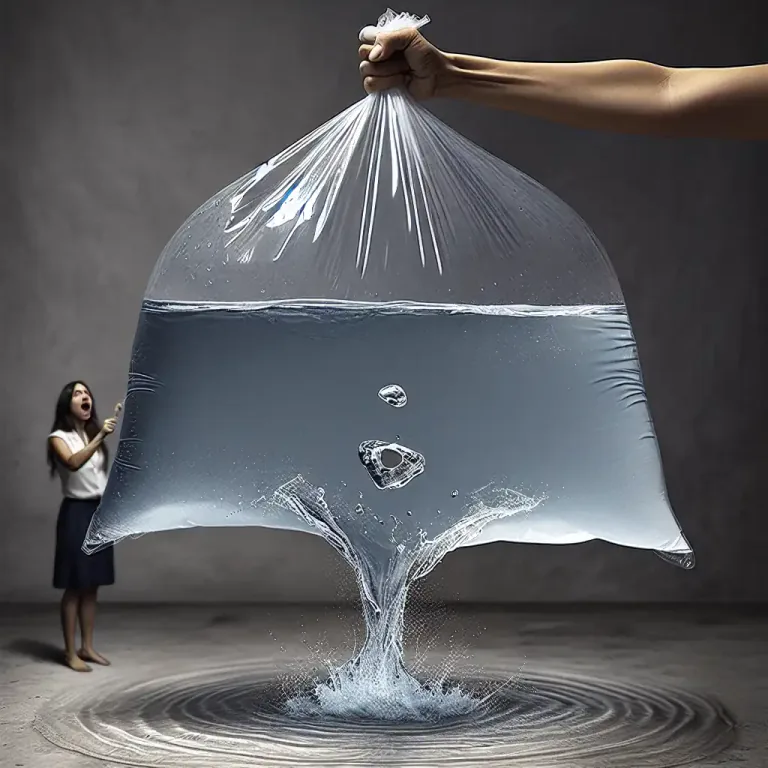 Visual representation of "incontinent" - Unable or failing to retain or keep in.