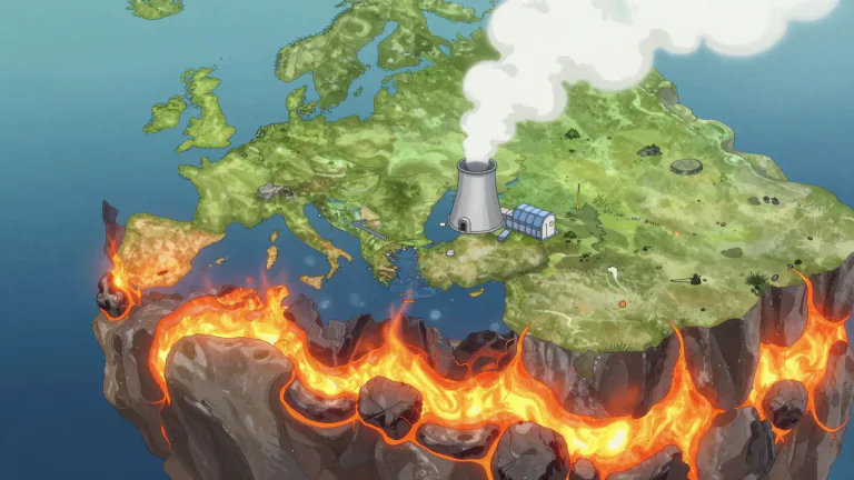Visual representation of "geothermal" - Related to or produced by the internal heat of the earth