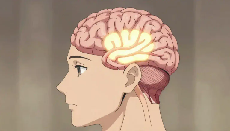 Visual representation of "midbrain" - The middle part of the brain connecting the forebrain and the hindbrain.