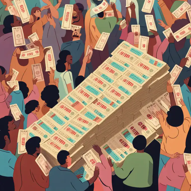 Visual representation of "parcel out" - To share out something among several people