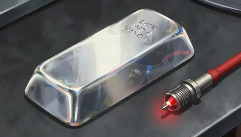 Visual representation of "iridium" - A hard, shiny, silver-white metal that is very resistant to heat and wear.