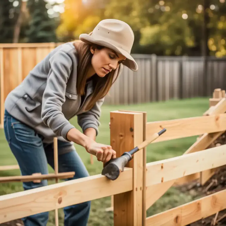 Visual representation of "fencer" - A person who builds or fixes fences.