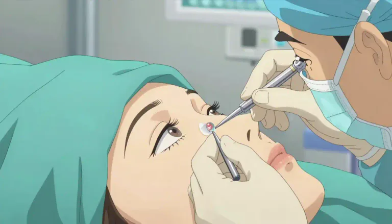 Visual representation of "keratoplasty" - A surgical procedure that involves the transplantation or repair of the cornea.