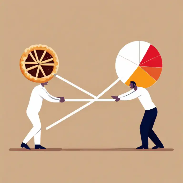 Visual representation of "make a play for somebody/something" - To attempt to gain control or possession of something.