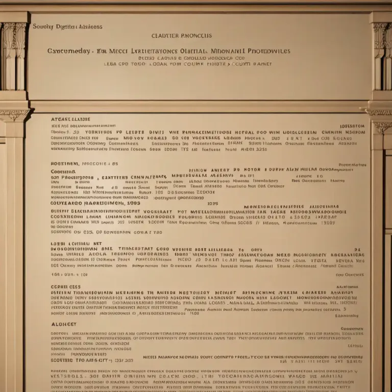 Visual representation of "schedule" - In legal terms, a list of matters to be heard in court