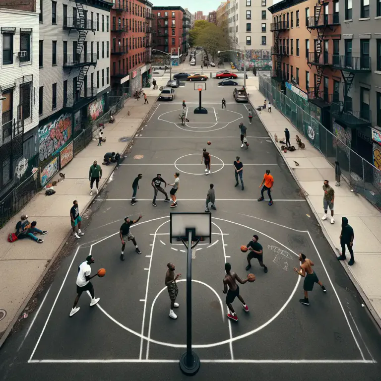 Visual representation of "street" - A type of sport done in public spaces like streets or parks rather than a specific venue.