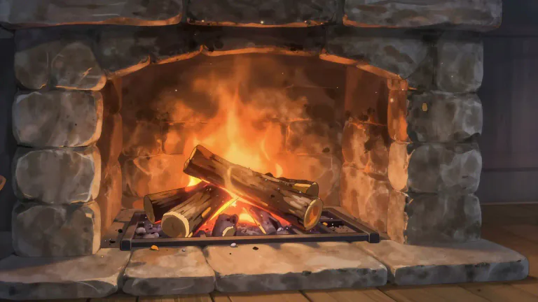 Visual representation of "hearth" - The floor of a fireplace where the fire is made