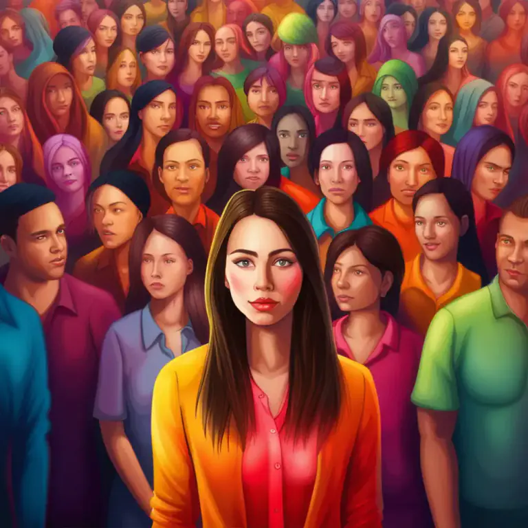 Visual representation of "stand out" - to get noticed because you are different or better