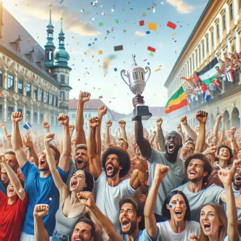 Visual representation of "fete" - To honor someone with a big celebration or public event.