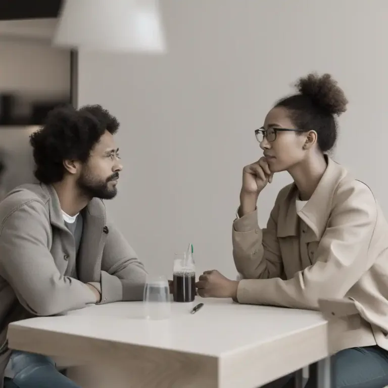 Visual representation of "discourse" - Conversation or discussion between two or more people.