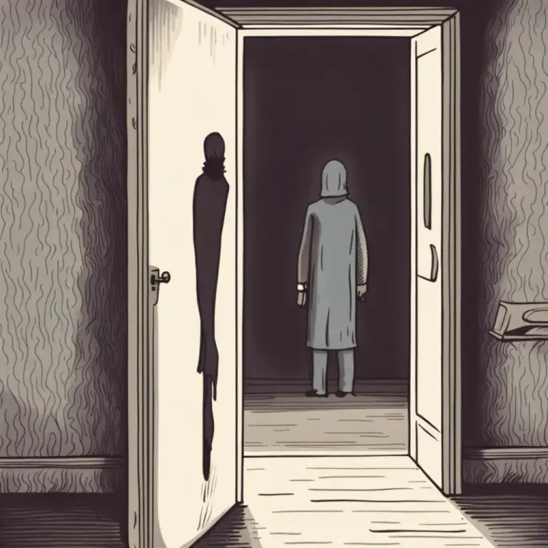 Visual representation of "apparition" - A sudden appearance of something or someone.