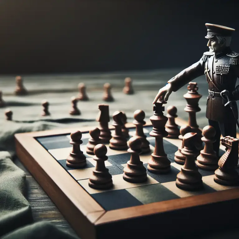 Visual representation of "outmanoeuvre" - To move around or position things in a clever way to gain an advantage