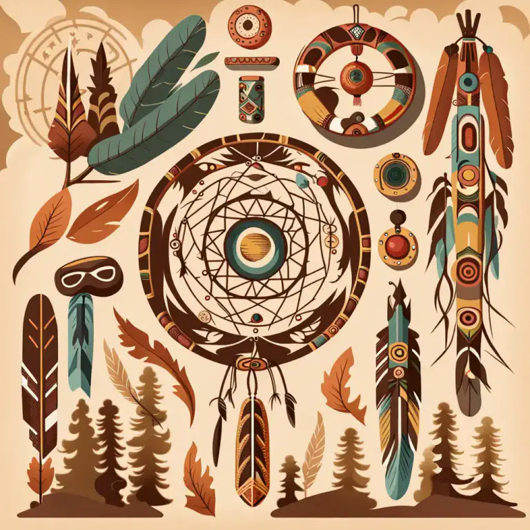 Visual representation of "Native American" - Relating to or characteristic of Native Americans or any of their languages
