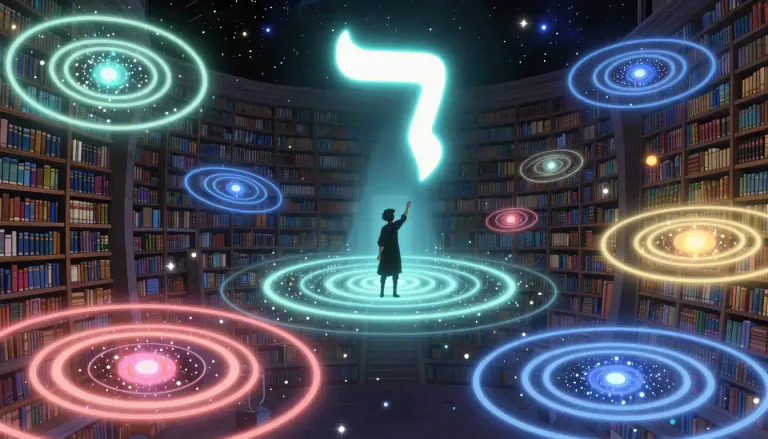 Visual representation of "aleph" - A symbol used to represent different sizes of infinity, especially in set theory.