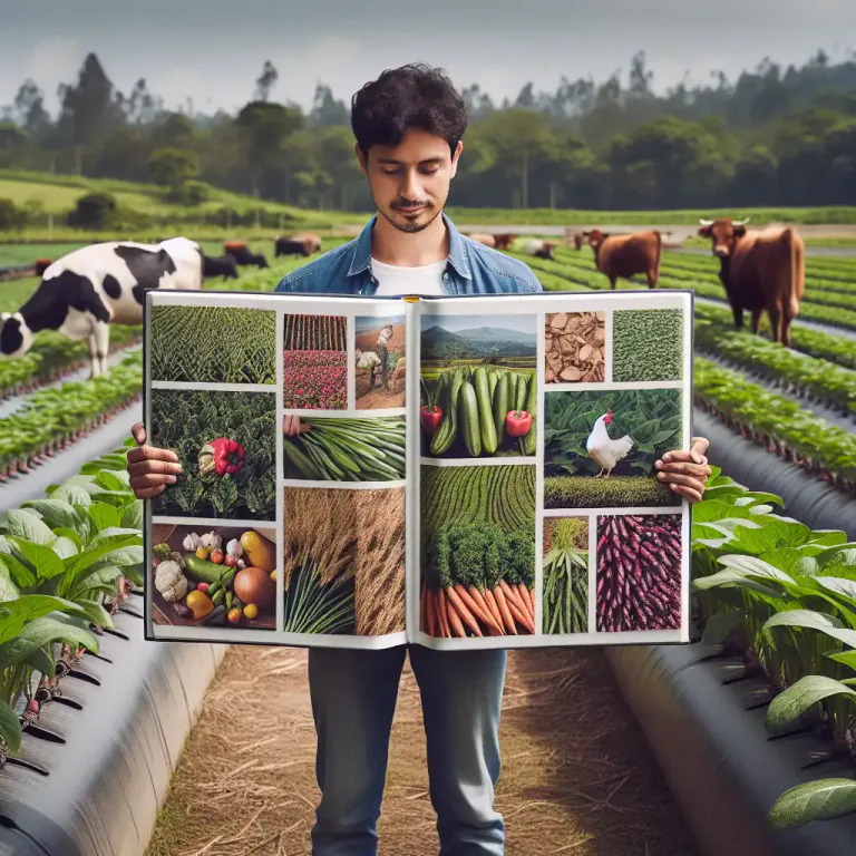 Visual representation of "agriculture" - A subject taught in school that involves the study of plant and animal production