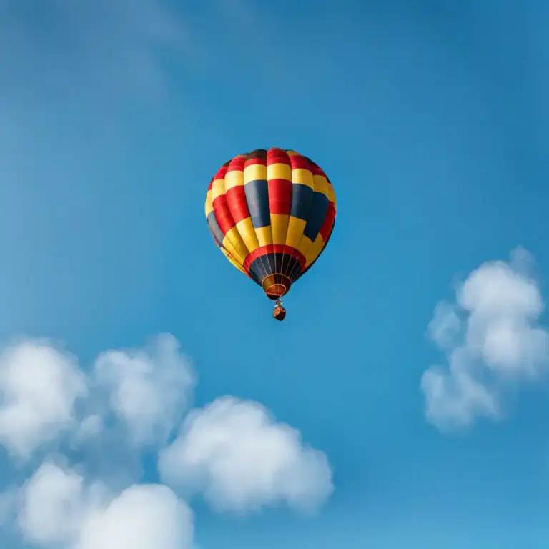 Visual representation of "aloft" - in the air or sky