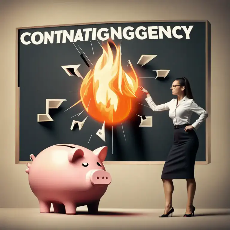 Visual representation of "contingency" - Funds or resources set aside for unexpected costs or events