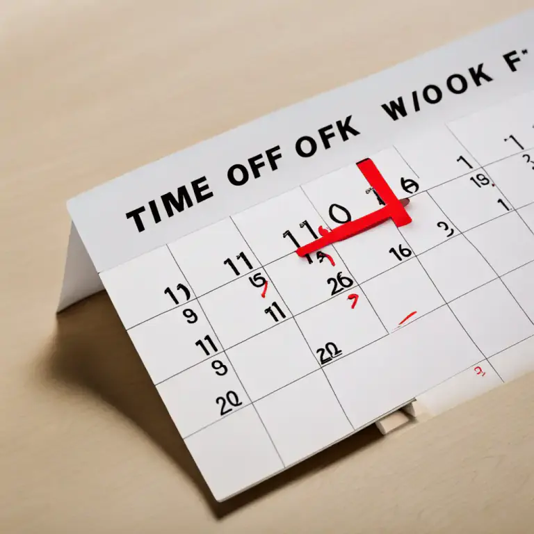 Visual representation of "absence" - The time one spends away, especially from work