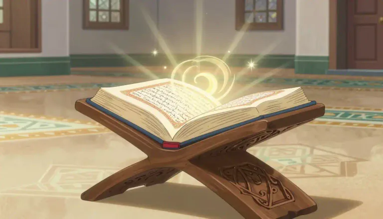 Visual representation of "ayah" - A verse in the Quran, the holy book of Islam.