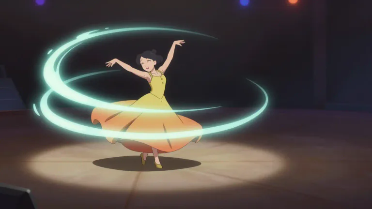 Visual representation of "gyrate" - To move in a circle or spiral, or around a fixed point.