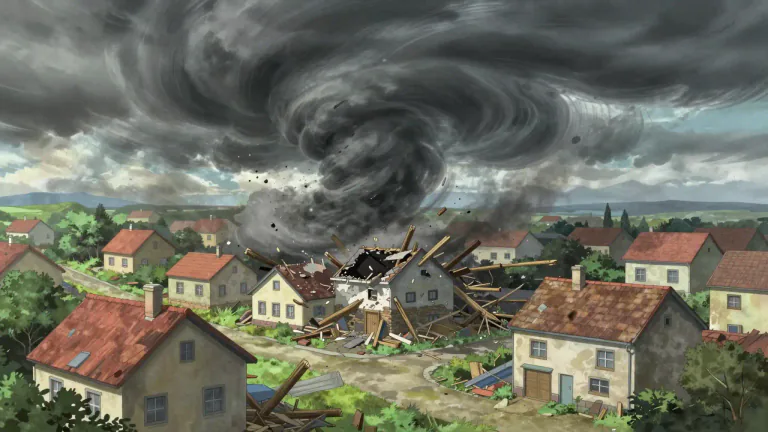 Visual representation of "destroy" - To end the existence of something by damaging it, to make it impossible for it to continue in its original state