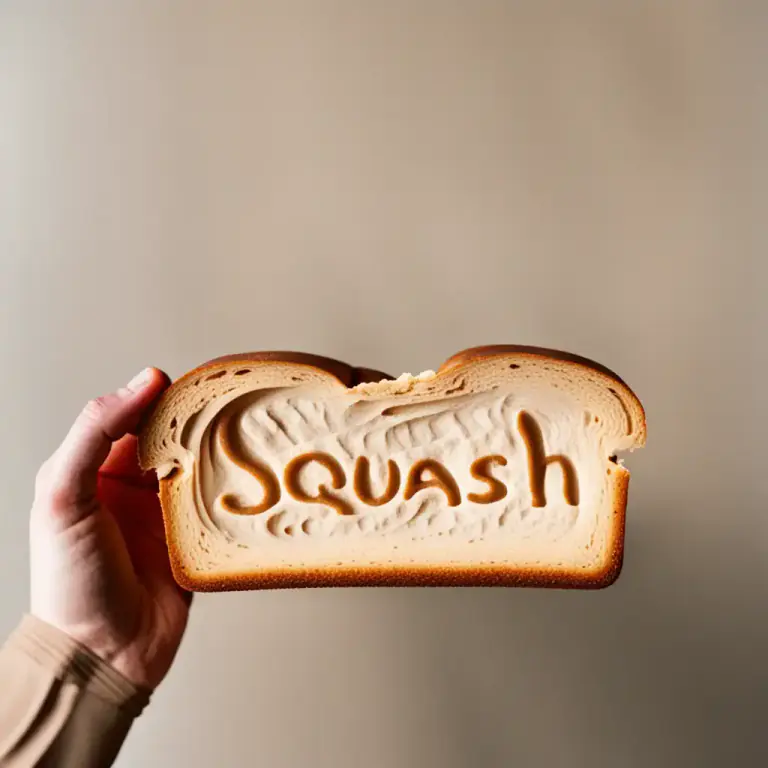 Visual representation of "squash" - To press something into a flat shape, often breaking or damaging it.