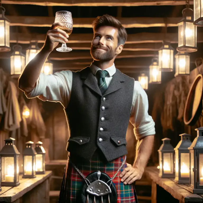 Visual representation of "plaid" - A type of long cloth which men from Scotland wrap around their lower body.
