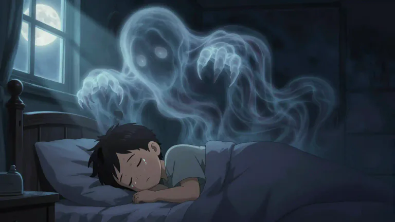 Visual representation of "nightmare" - A scary dream