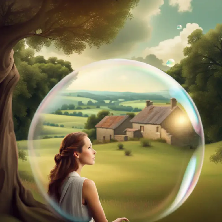 Visual representation of "reverie" - A fanciful or visionary notion; a daydream.