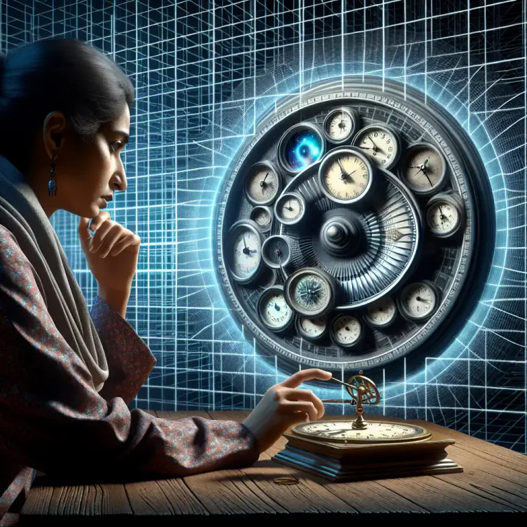 Visual representation of "tau" - A symbol in physics to represent proper time in relativity theory.
