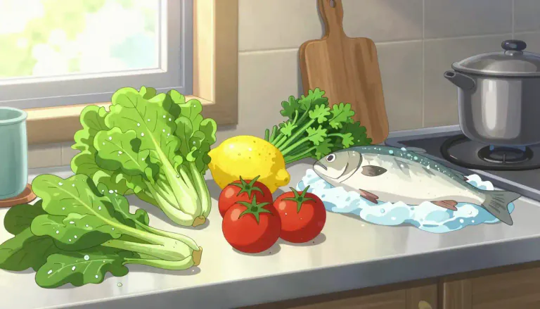 Visual representation of "fresh" - food that is recent and not frozen, canned, or otherwise preserved