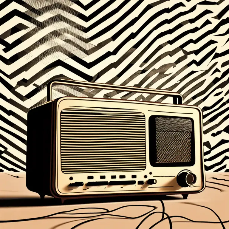 Visual representation of "static" - Noise produced in a radio or television when something interferes with the signal.