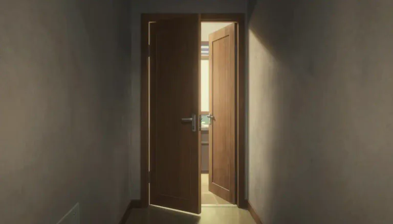 Visual representation of "ajar" - Slightly open