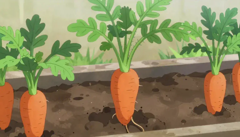 Visual representation of "carrot" - A plant with an orange, edible root
