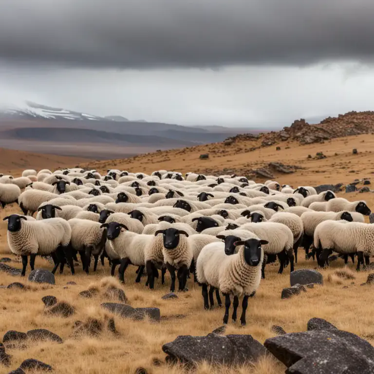 Visual representation of "blackface" - A black-faced breed of sheep.