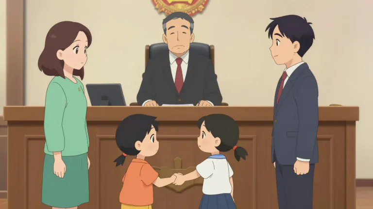 Visual representation of "custody" - The legal right to take care of a child, especially when parents are divorced.