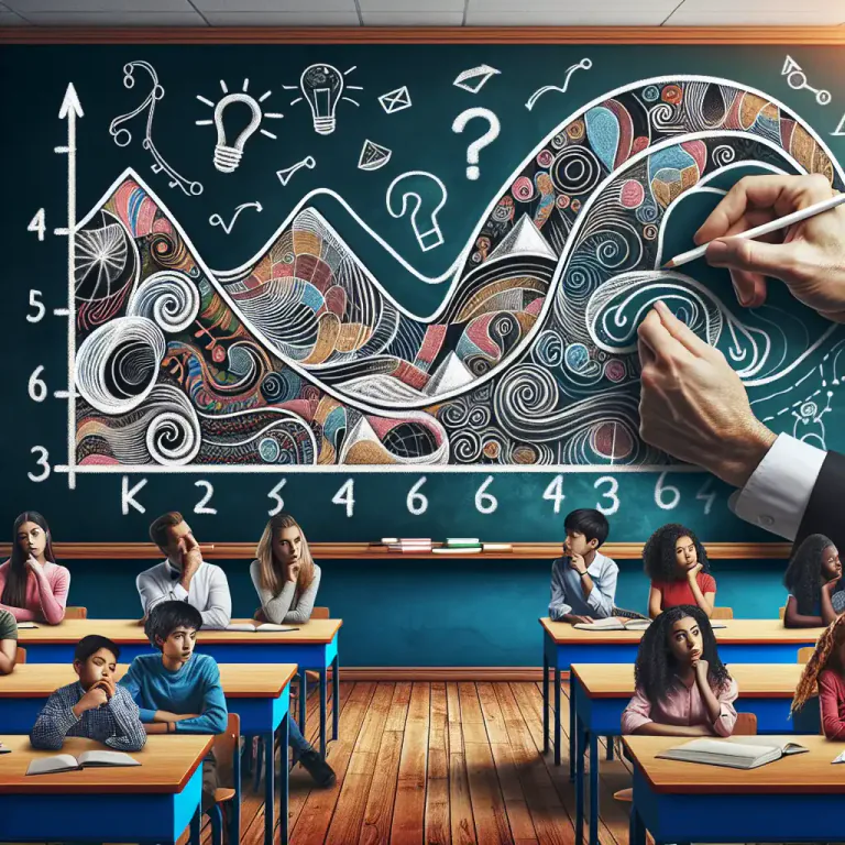 Visual representation of "curvilinear" - Related to a geometry in which straight lines are curved